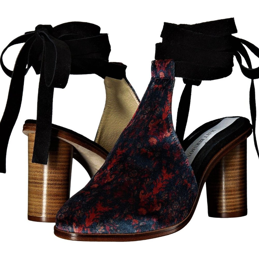 COPY - new MATT BERNSON  Nexus lace up velvet heels shoes sz 6